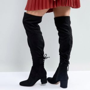 ALDO Wide Fit Pull On Over The Knee Boots - Black