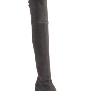 Women's Stuart Weitzman Tieland Over The Knee Boot, Size 5.5 M - Grey