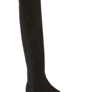 Women's Stuart Weitzman 5050 Over The Knee Leather Boot, Size 4 M - Black