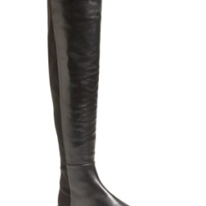 Women's Stuart Weitzman 5050 Over The Knee Leather Boot, Size 4.5 M - Black