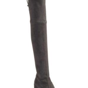 Women's Stuart Weitzman Tieland Over The Knee Boot, Size 5 M - Grey