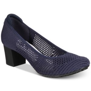 Anne Klein Sport Genisa Perforated Block-Heel Pumps