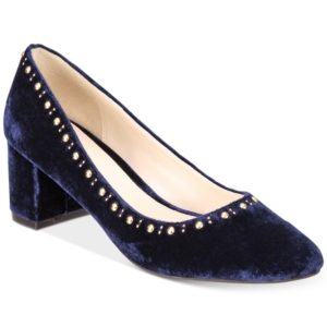 Cole Haan Women's Justine Velvet Studded Pumps