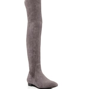 Delman Stretch Suede Over the Knee Boots