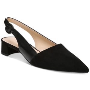 Franco Sarto Vellez Pointed-Toe Slingback kitten heel Pumps Women's Shoes