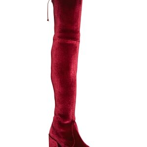 Stuart Weitzman Tieland Velvet Over-the-Knee Boots