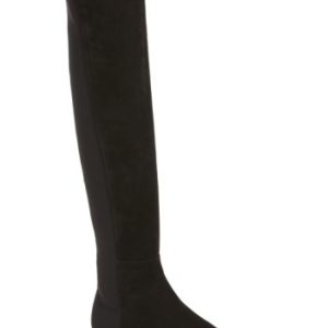 Women's Stuart Weitzman 5050 Over The Knee Leather Boot, Size 7.5 M - Black