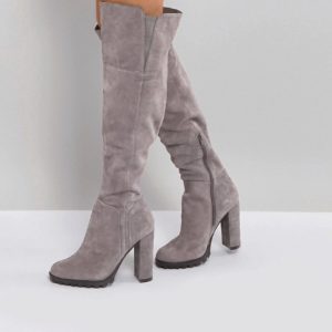 ALDO Cayoosh Suede Over The Knee Boots - Gray