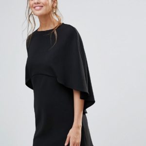 ASOS Cape Back Mini Shift Dress - Black