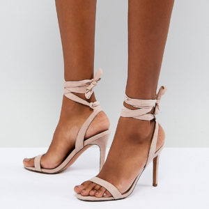 ASOS HATTY Barely There Heeled Sandals - Beige