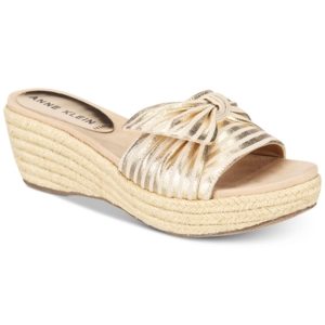 Anne Klein Zandal Slip-On Platform Espadrille Wedge Sandals