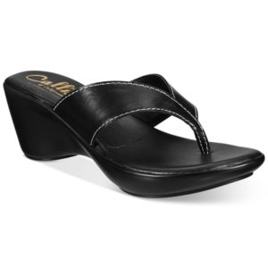 Athena Alexander by Callisto Abby Thong Wedge Sandals Women's Shoes