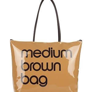 Bloomingdale's Zip Top Medium Brown Bag - 100% Exclusive