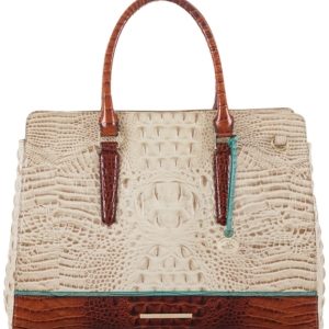 Brahmin Finley Vanilla Macaw Large Satchel