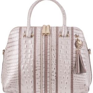 Brahmin Sydney Toasted Macaroon Orleans Medium Satchel