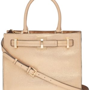 Calvin Klein Small Faye Leather Satchel