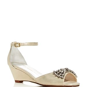 Caparros Hugh Metallic Embellished Wedge Sandals