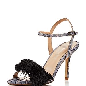 Charles David Women's Sassy Jacquard Tassel High Heel Sandals