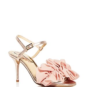 Charlotte Olympia Women's Reia Leather & Chiffon Slingback High Heel Sandals