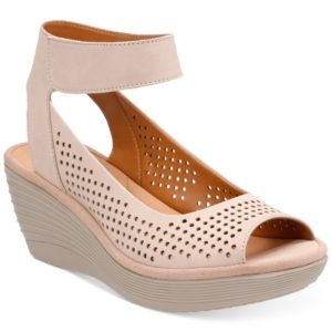 Clarks Collection Women's Reedly Salene Wedge Sandals Women's Shoes