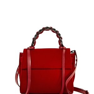 Elena Ghisellini Angel Small Velvet Satchel