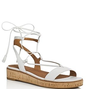 Frye Miranda Leather Gladiator Wedge Sandals