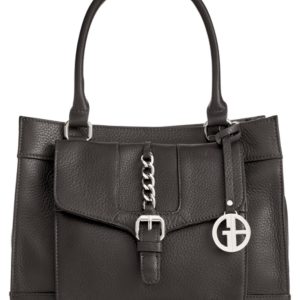 Giani Bernini Pebble Leather Satchel, Created for Macy's