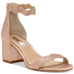 I.n.c. Hadwin Scallop Block-Heel Sandals, Created for Macy's Women's Shoes