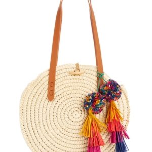 I.n.c. Melani Circle Straw Bag, Created for Macy's