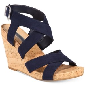 I.n.c. Women's Landor Strappy Wedge Sandals, Created for Macy's Women's Shoes