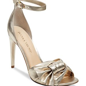 Ivanka Trump Women's Haddey Metallic Leather High Heel Sandals