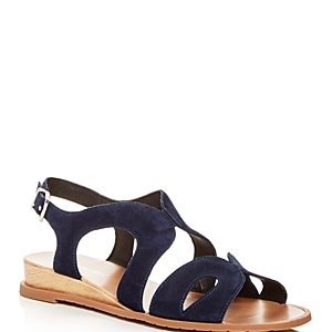 Kenneth Cole Women's Jules Suede Slingback Demi Wedge Sandals