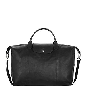 Longchamp Le Pliage Large Leather Satchel