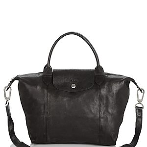 Longchamp Le Pliage Small Leather Satchel