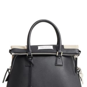 Maison Margiela Medium 5Ac Leather Handbag - Black