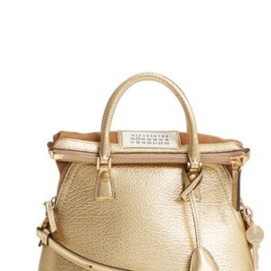 Maison Margiela Small 5Ac Calfskin Leather Handbag - Metallic