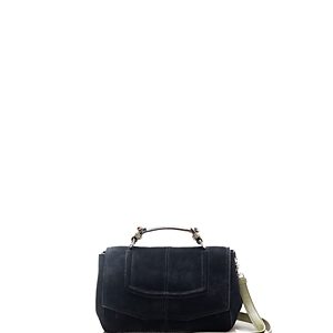 Maje Color Block Medium Suede Satchel