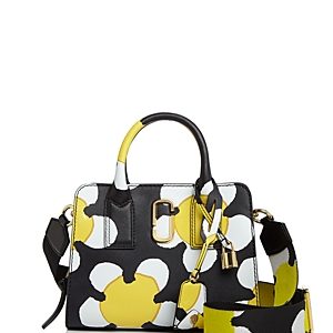 Marc Jacobs Little Big Shot Daisy-Print Leather Satchel