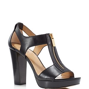 Michael Michael Kors Berkley Zipper Platform High Heel Sandals