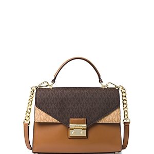 Michael Michael Kors Medium Double Flap Leather Satchel