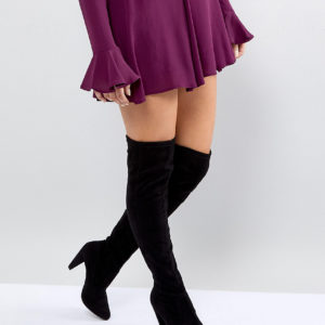 New Look Wide Fit Cone Heel Over The Knee Boot - Black