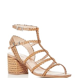 Schutz Women's Clarcie Woven Block Heel Sandals