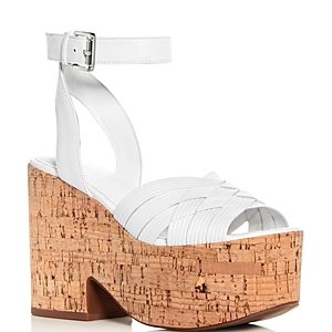 Sigerson Morrison Women's Becca Leather Platform Wedge Sandals