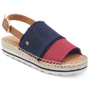 Tommy Hilfiger Women's Grove Slingback Espadrille Flatform Wedge Sandals Women's Shoes