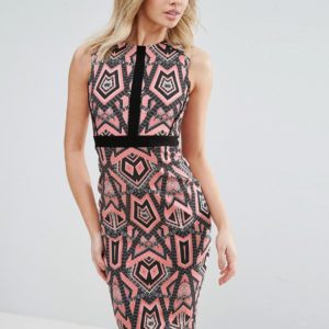 Vesper Graphic Print Midi Dress - Multi