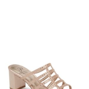 Women's Adrianna Papell Apollo Block Heel Sandal, Size 5.5 M - Beige