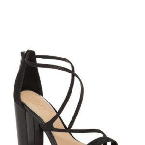 Women's Badgley Mischka Gale Block Heel Sandal, Size 5.5 M - Black