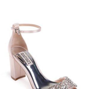 Women's Badgley Mischka Hines Embellished Block Heel Sandal, Size 6 M - Pink