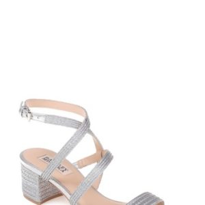 Women's Badgley Mischka Storm Block Heel Sandal, Size 10 M - Metallic