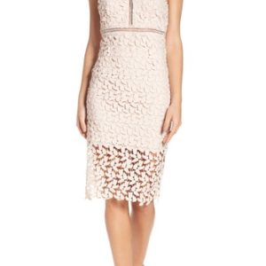 Women's Bardot Gemma Halter Lace Sheath Dress